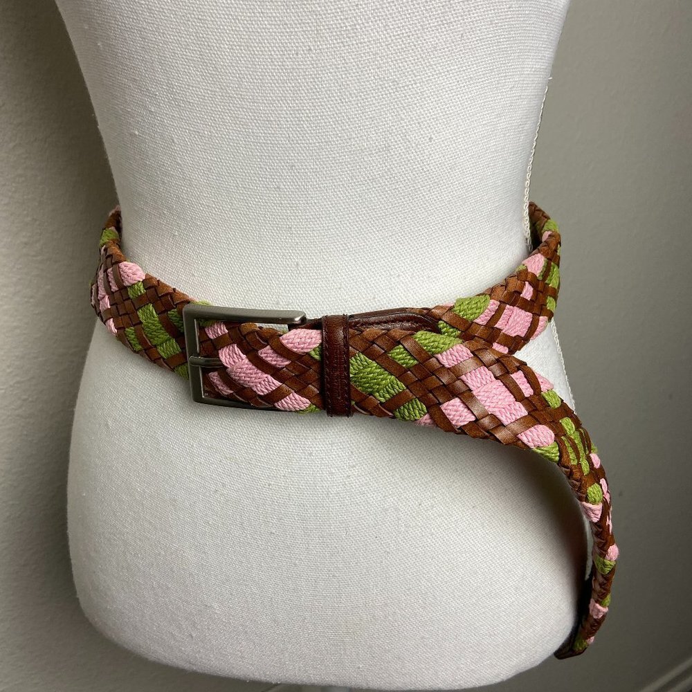 Braided Belt  Brown - leather Size Talla 100 cm ( 39.5")